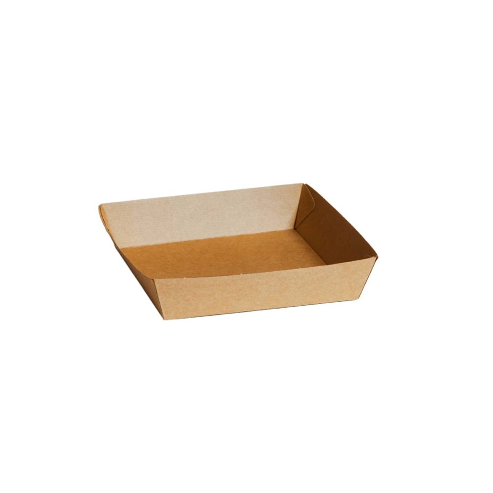 Enviro Open Tray 3 – Brown Kraft 180mm x 134mm x 45mm